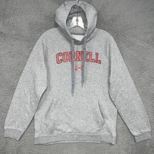 Under Armour Cornell University Hoodie Big Red Men's Sz S Grey Pullover Sweater